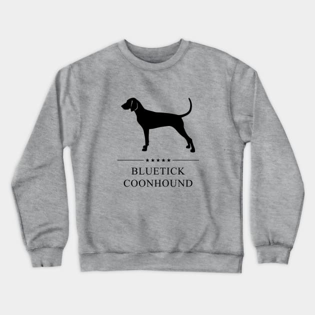 Bluetick Coonhound Black Silhouette Crewneck Sweatshirt by millersye